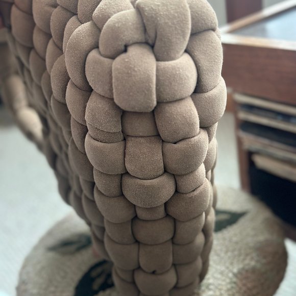 NWT A.W.A.K.E. Mode  interwoven faux-suede tote bag - Picture 8 of 11